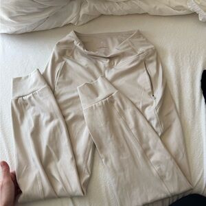 Cream Athletic Leggings